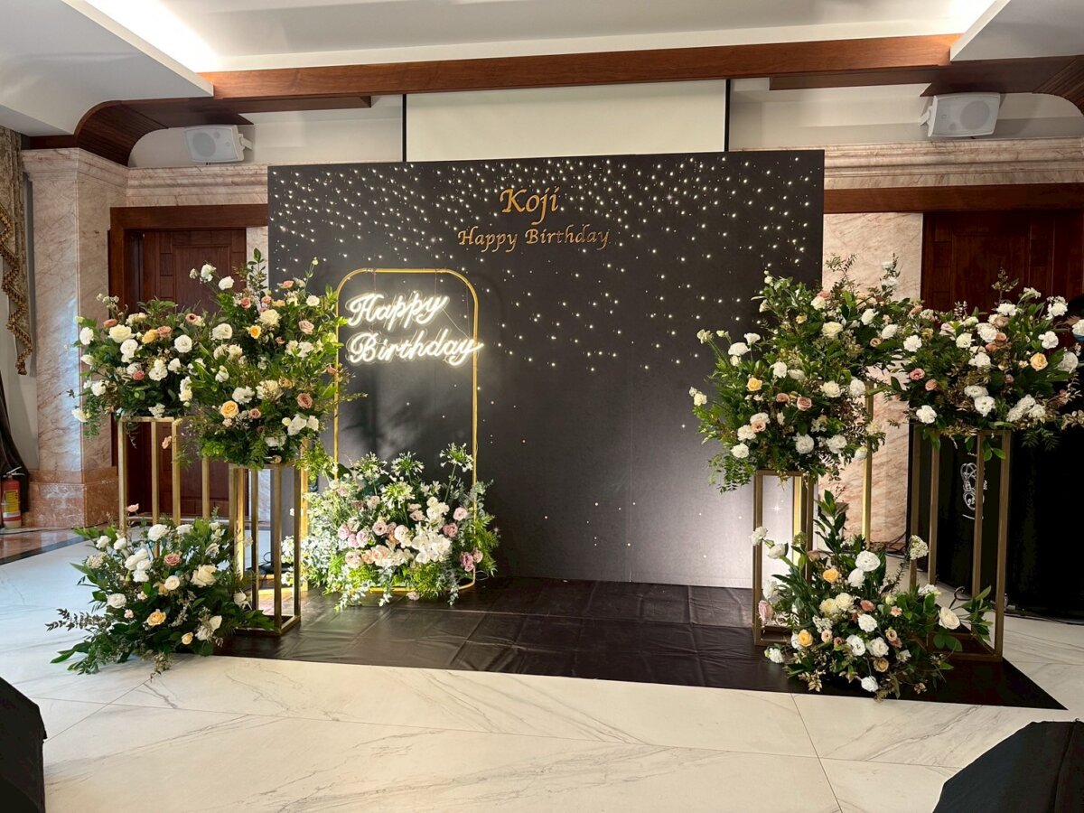 生日佈置 生日花藝佈置 生日背板佈置 慶生佈置 慶生 活動背板